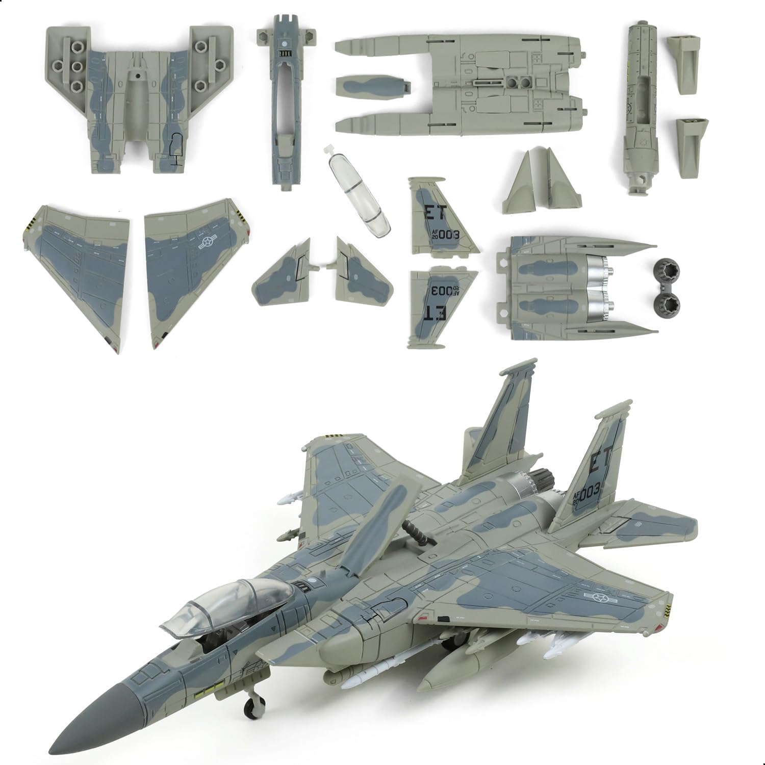 Model Kit Planes - 1/72 F-15EX イーグルII アメリカ空軍戦闘機 簡単組み立てモデルキット F15