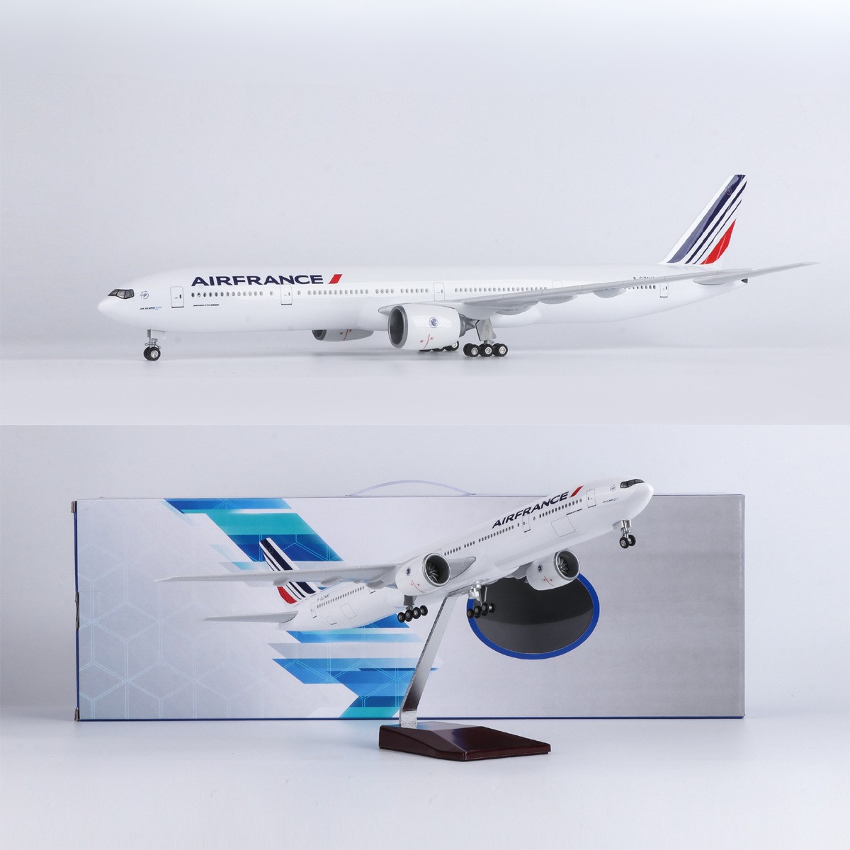 Model Kit Planes - 1/150スケール大型飛行機 47cm フランス B777 ダイキャスト飛行機モデルキット スタンド付き