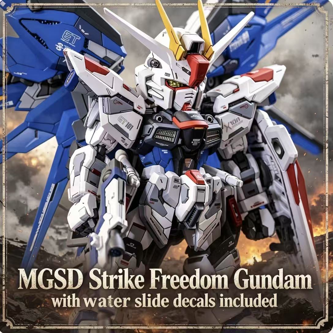 Model Kit Third Party - X10A GaogaoMGSD Qバージョン ストライクフリーダムガンダム組み立てモデル、ベースとウォータースライドデカール付き、コレクタブルフィギュアオーナメント
