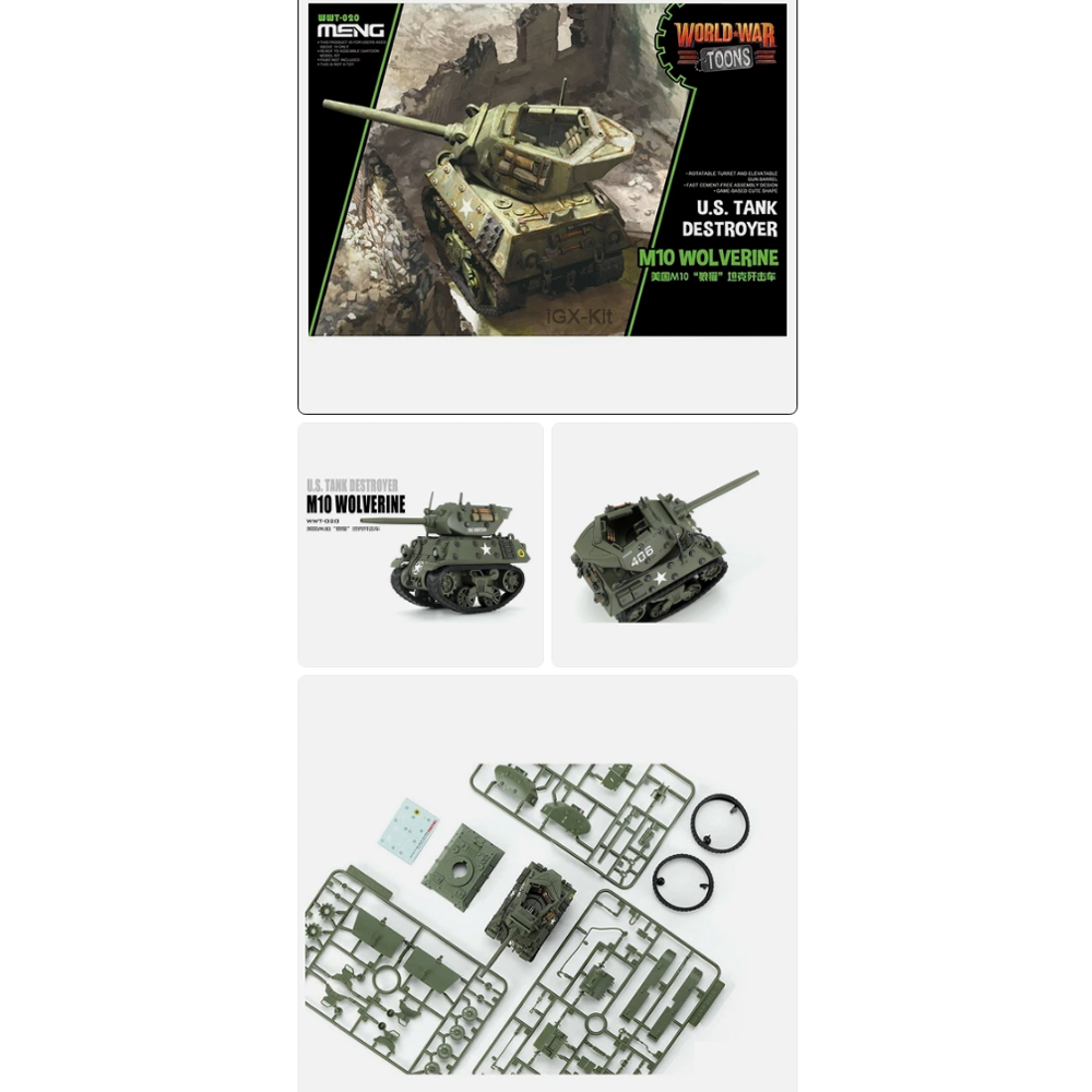 Model Kit Wolverine - Q Edition Meng WWT020 米国戦車駆逐艦 M10