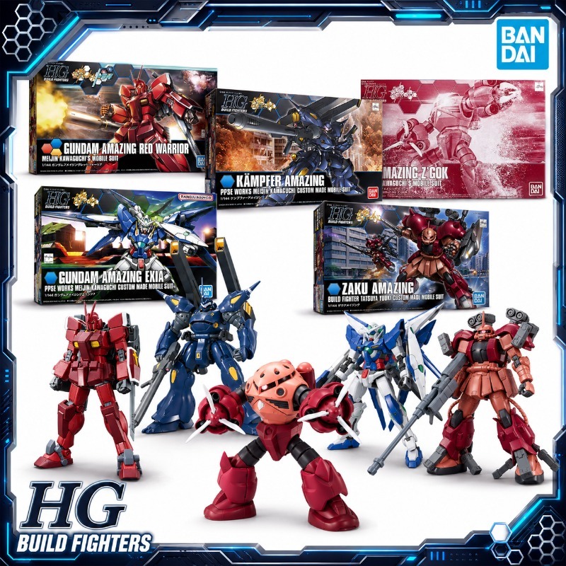 Model Kit Zaku - バンダイオリジナル HGBF 1/144 アメイジングエクシア レッドウォーリアー カンプファー