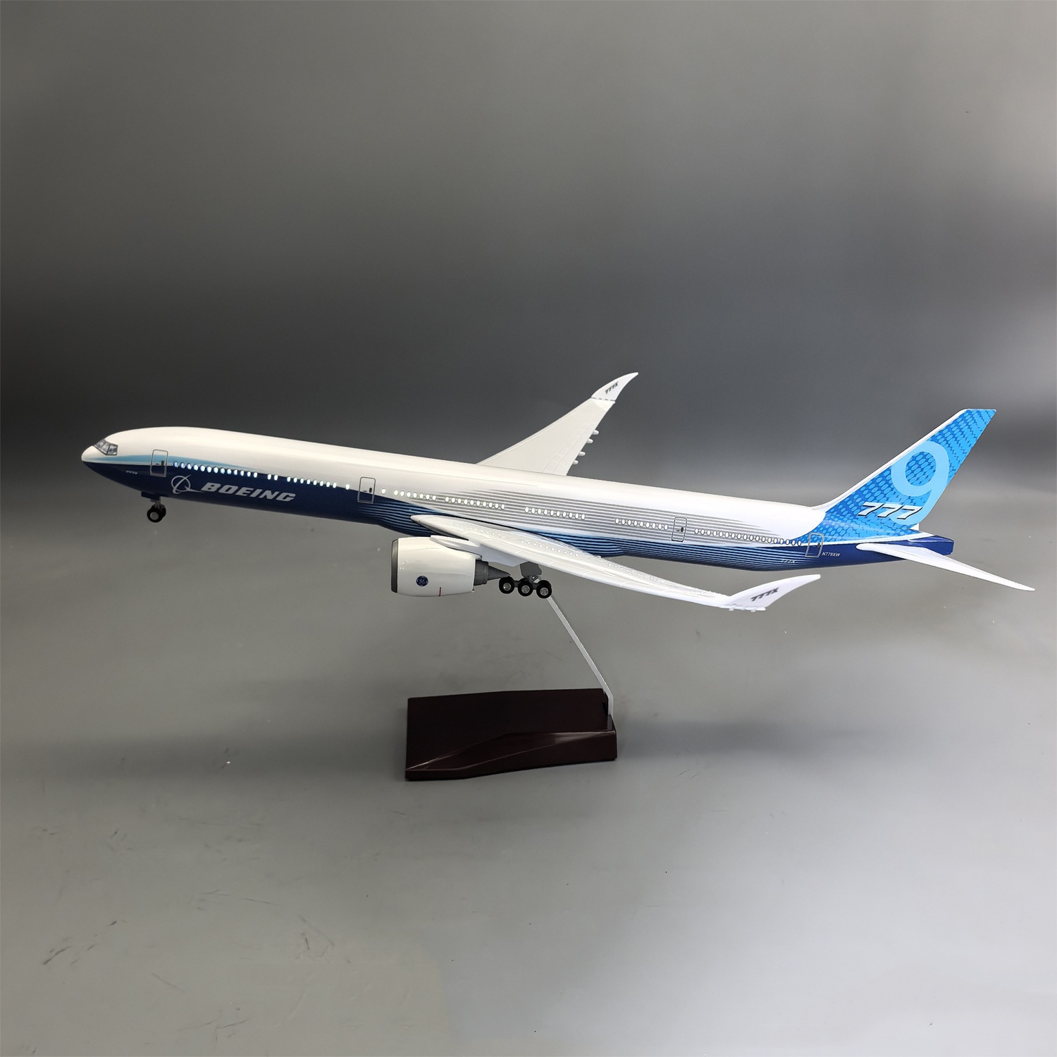 Model Kit Planes - 47cm 1/157 大型プロトタイプ B777-9X ダイキャストレジン製飛行機モデルキット、着陸装置付き、航空ギフトまたは飛行機玩具に最適