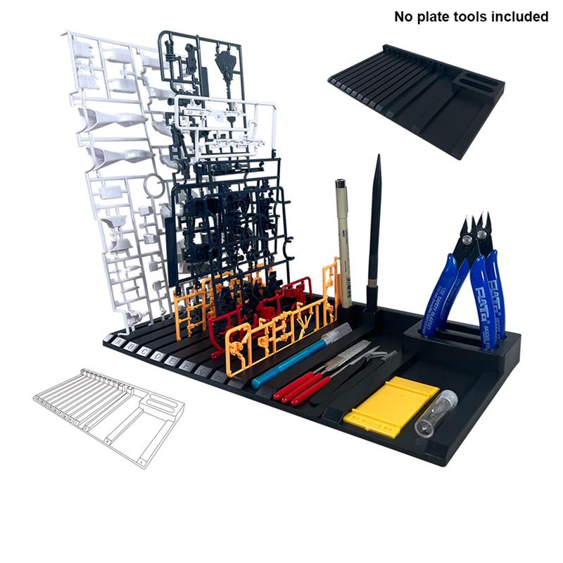 Model Kit Runner Organizer - 個棚ツールホルダー配置ラック趣味モデル作成部品モデルボードフレーム棚ラックモデル組み立て趣味