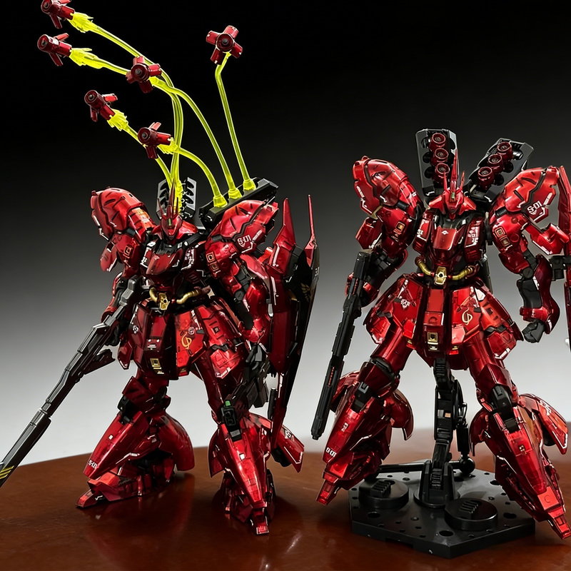 Model Kit Gundam Hg - スター RG 1/144 サザビ電気メッキクリアカラーアセンブリモデルキットアクションフィギュアウォータースライドデカール効果パーツパズルおもちゃ