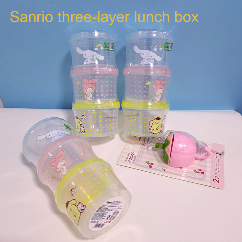 Model Kitchen Set Pvc - キティ弁当箱セット 3個入り 可愛い重ねて使える蓋付き丸型ランチボックス ギフトに最適