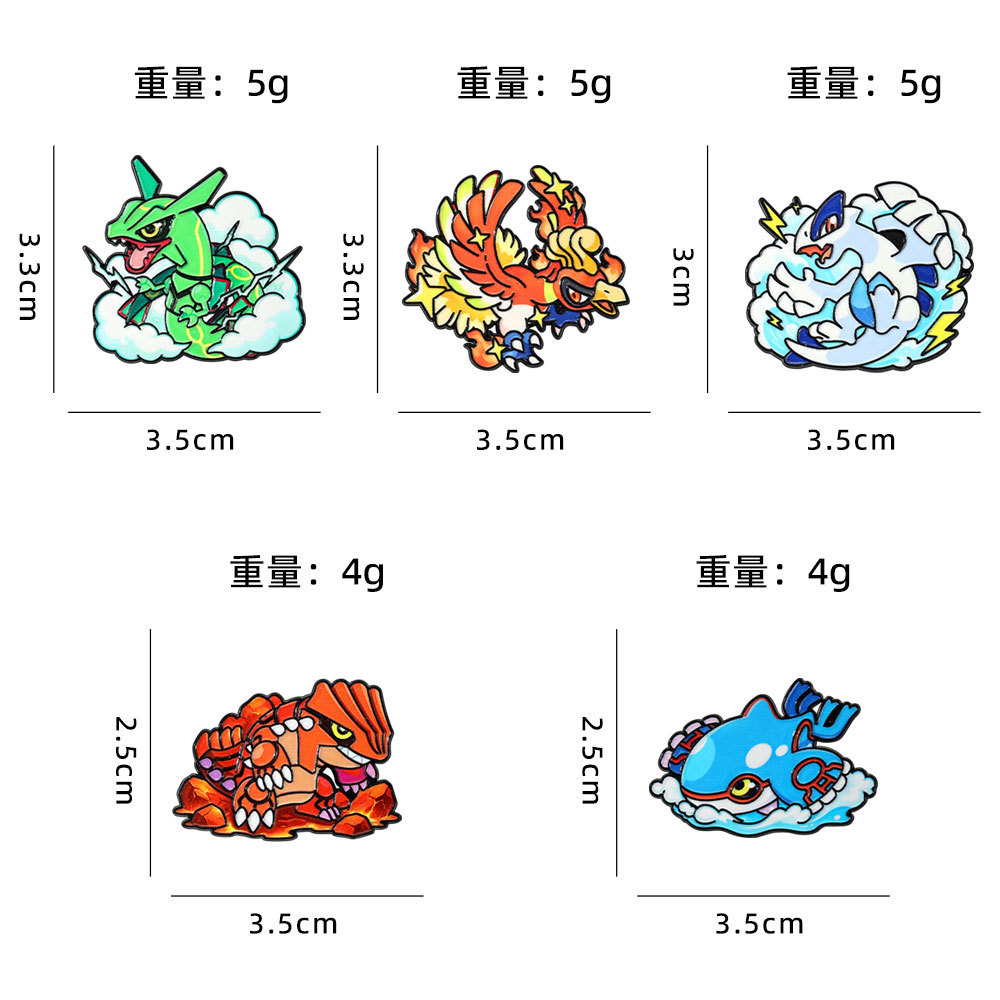 5個入り 伝説のエナメルピン ホオオオウ ルギア レクイザ  - Model Kit Lugia のレビューと価格