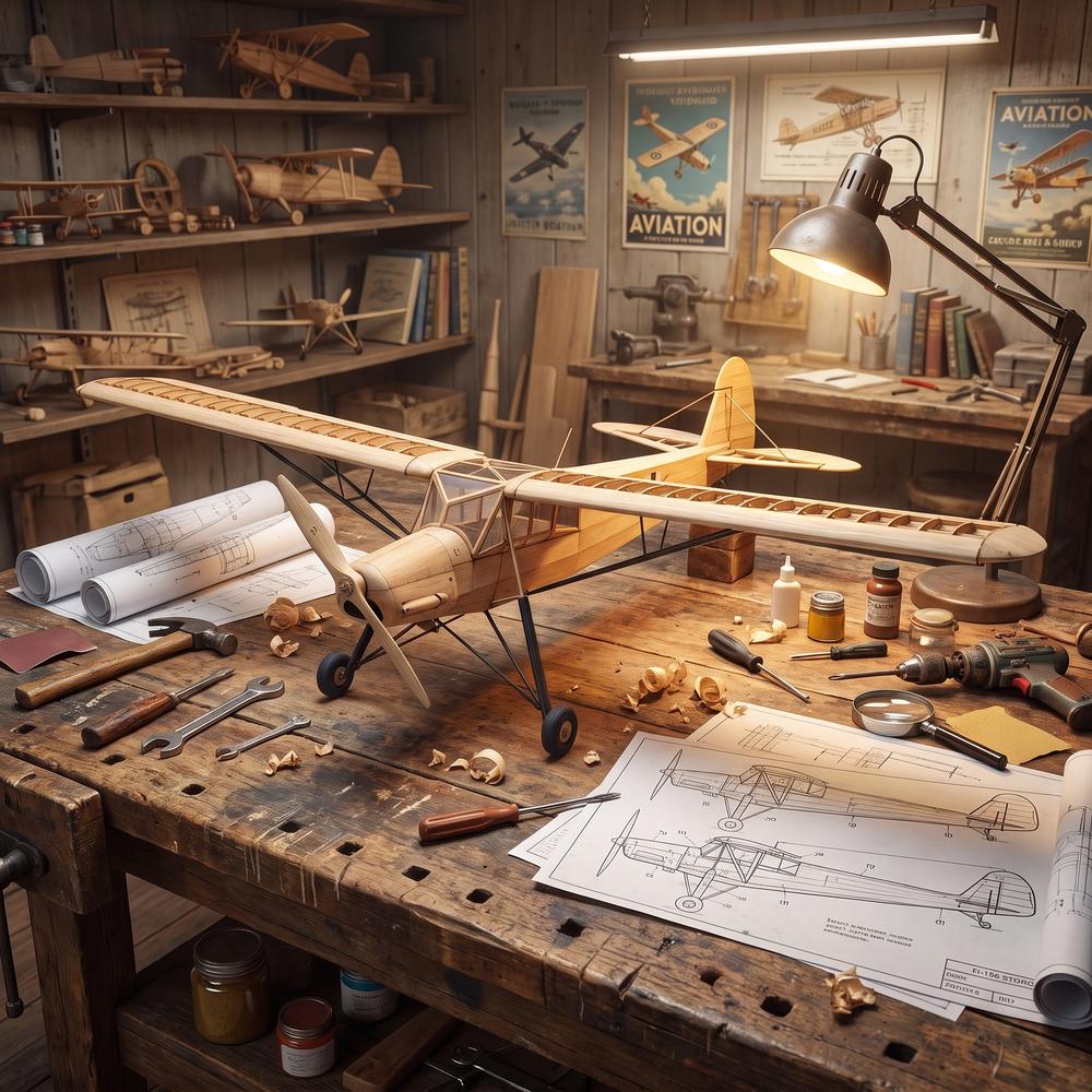 FI-156 500mm ヴィンテージバルサウッドモデルキッ - Model Kit Planes のレビューと価格
