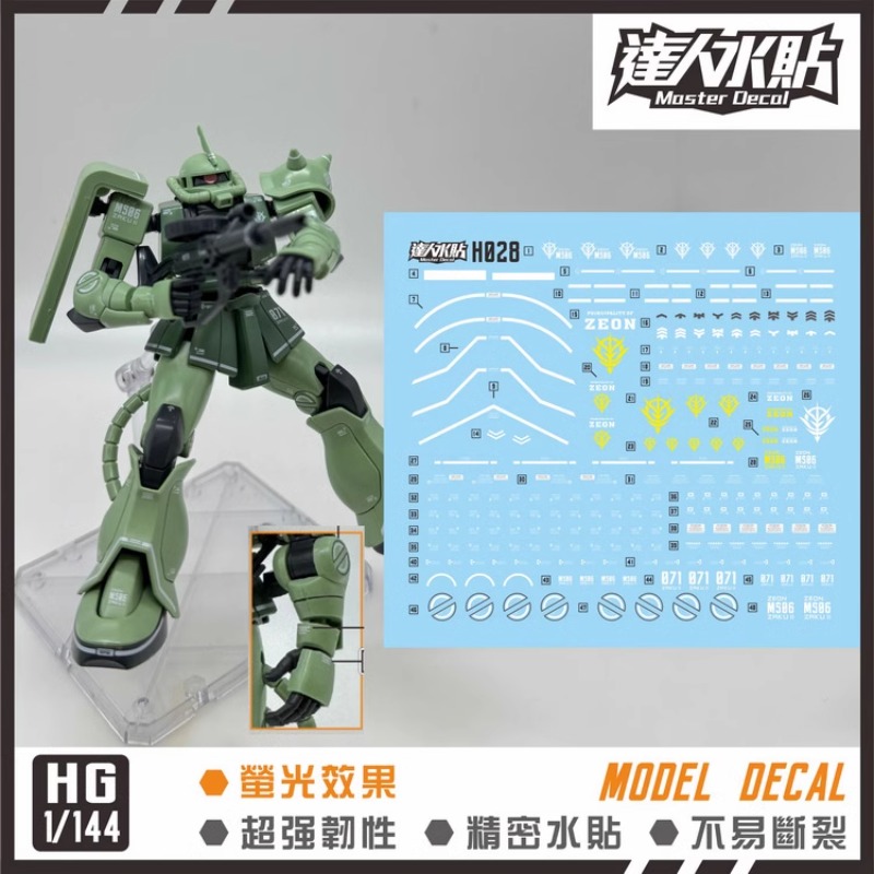 マスターデカール H028 蛍光ウォータースライドデカール  - Model Kit Gundam Hg のレビューと価格